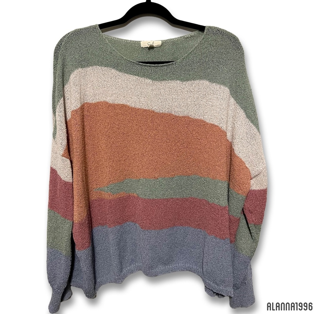Colorful sweater, very thin